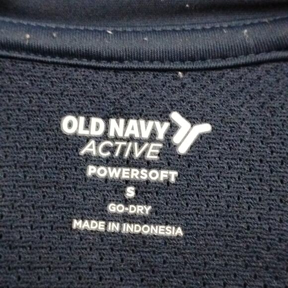 Old Navy Active Powersoft Sweatshirt Full Zip Small Navy GoDry Mock Neck Pockers - Picture 13 of 16